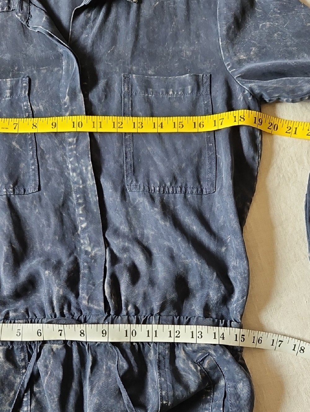 Young Fabulous & Broke Long Sleeve Jumpsuit Midnight Acid Wash Size Medium - Picture 5 of 16